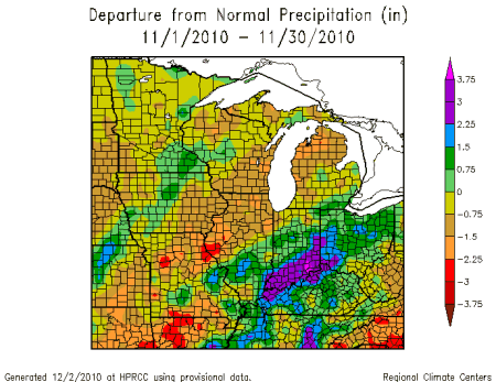 Total Precip Nov. 1, 2010 - Nov. 30, 2010