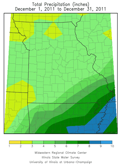 Precipitation December 1, 2011 - December 31, 2011