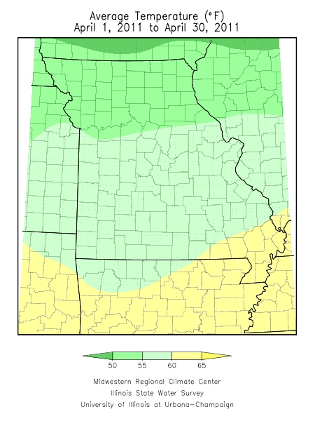 Average Temperature Apr. 1, 2011 - Apr. 30, 2011