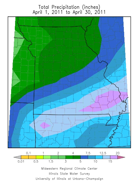 Precipitation Apr. 1, 2011 - Apr. 30, 2011