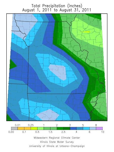 Precipitation August 1, 2011 - August 31, 2011