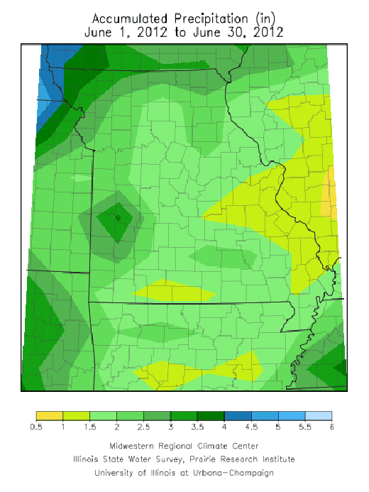 Precipitation June 1, 2012 - June 30, 2012