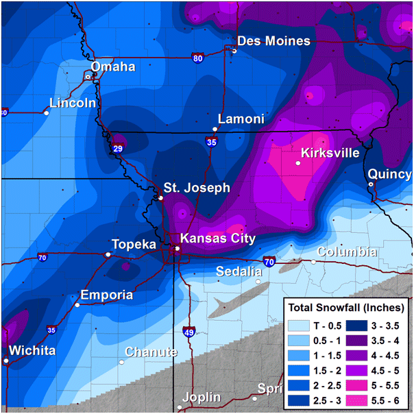 Total Snowfall (Inches)