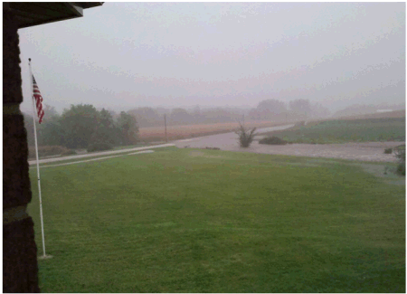 Northern Holt County, Missouri after 7 inches of rain fell in 1 hour, September 9, 2014. Photo by Bill Metzgar