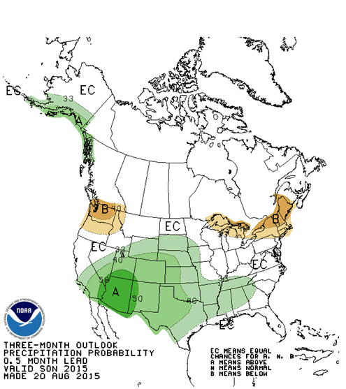Climate Prediction Center�s Autumn Precipitation Outlook, Sep-Oct-Nov, 2015