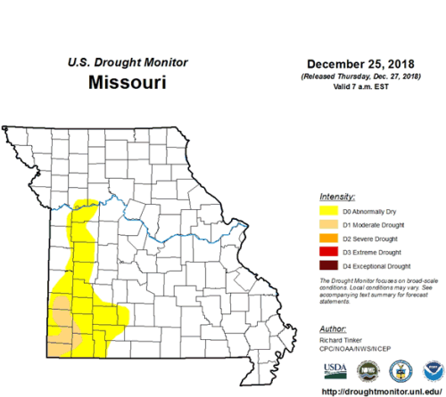 U.S. Drought Monitor Missouri