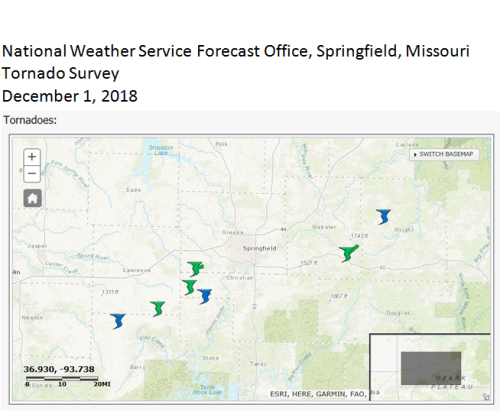 NWS Springfield Tornado Survey December 1, 2018
