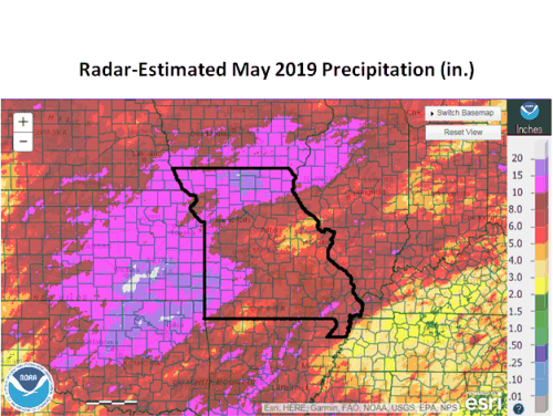 Radar-Estimated May 2019 Precip
