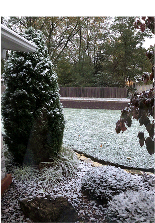 Columbia, MO Snowfall October 31, 2019