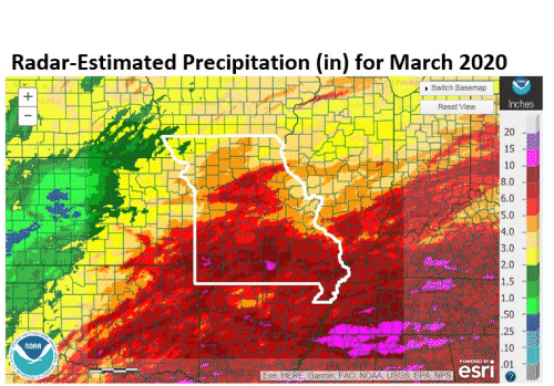 Radar Estimated Precip March 2020