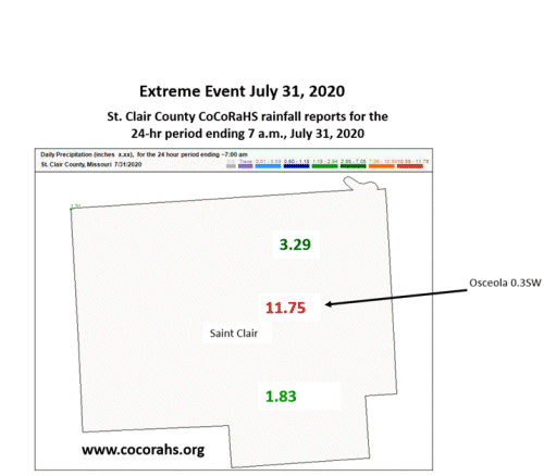 Extreme Precip Event July 31, 2020