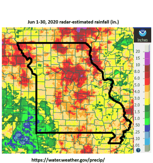 48 hr rainfall totals map missouri