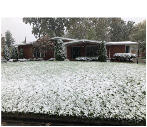 Columbia, MO snowfall Oct 26, 2020