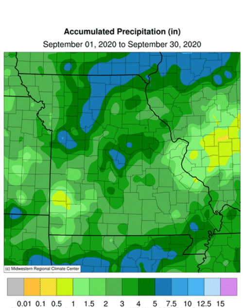 Accumulated Precip (in): Sep 01, 2020 to Sep 30, 2020