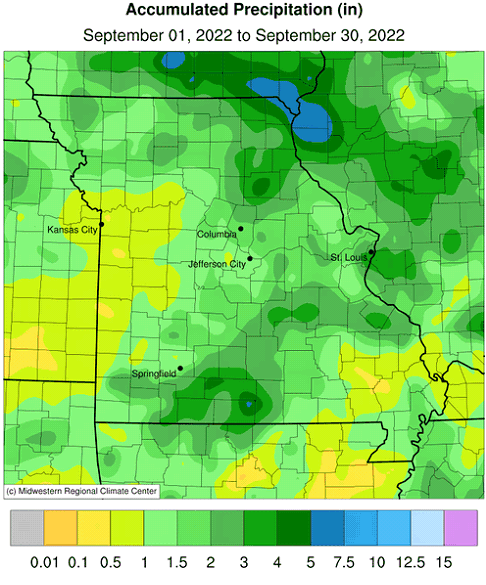 Accumulated Precipitation (in) September 01, 2022 to September 30, 2022