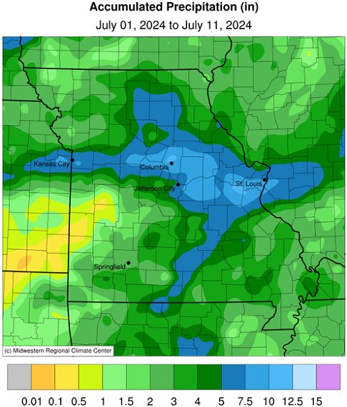 Accumulated Precipitation (in) July 01, 2024 to July 11, 2024