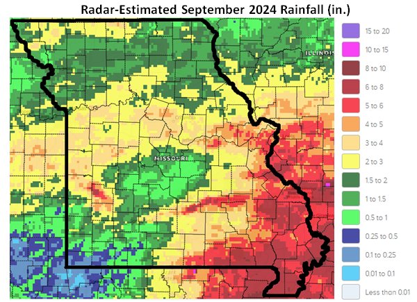 Radar-Estimated September 2024 Rainfall (in.)