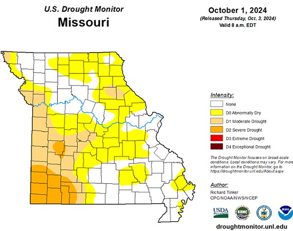 U.S. Drought Monitor - Missouri - September 2024