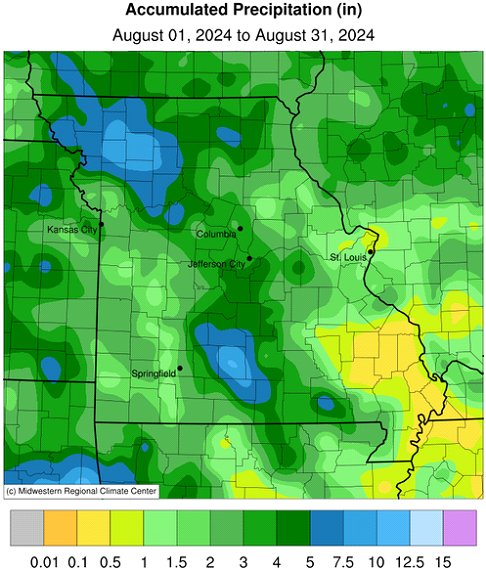 Accumulated Precipitation (in) August 01, 2024 to August 31, 2024