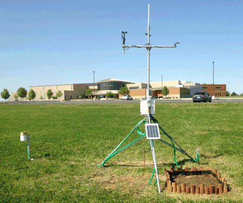 Weather station at Lincoln County R-III Ninth Grade Center.